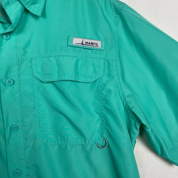 Habit Vented Fishing Hiking Short Sleeve Sun Blocking Protection 40+ UPF -Medium - Picture 3 of 14